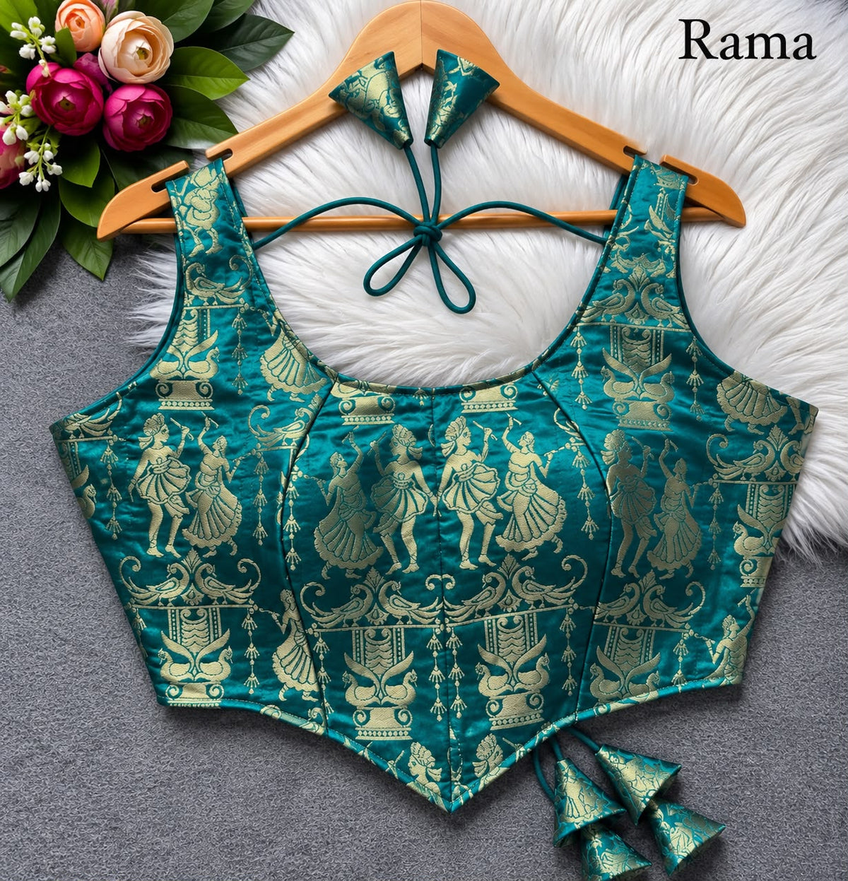 Heavy King Khab Banarasi With Tricot Fuising ready made blouse