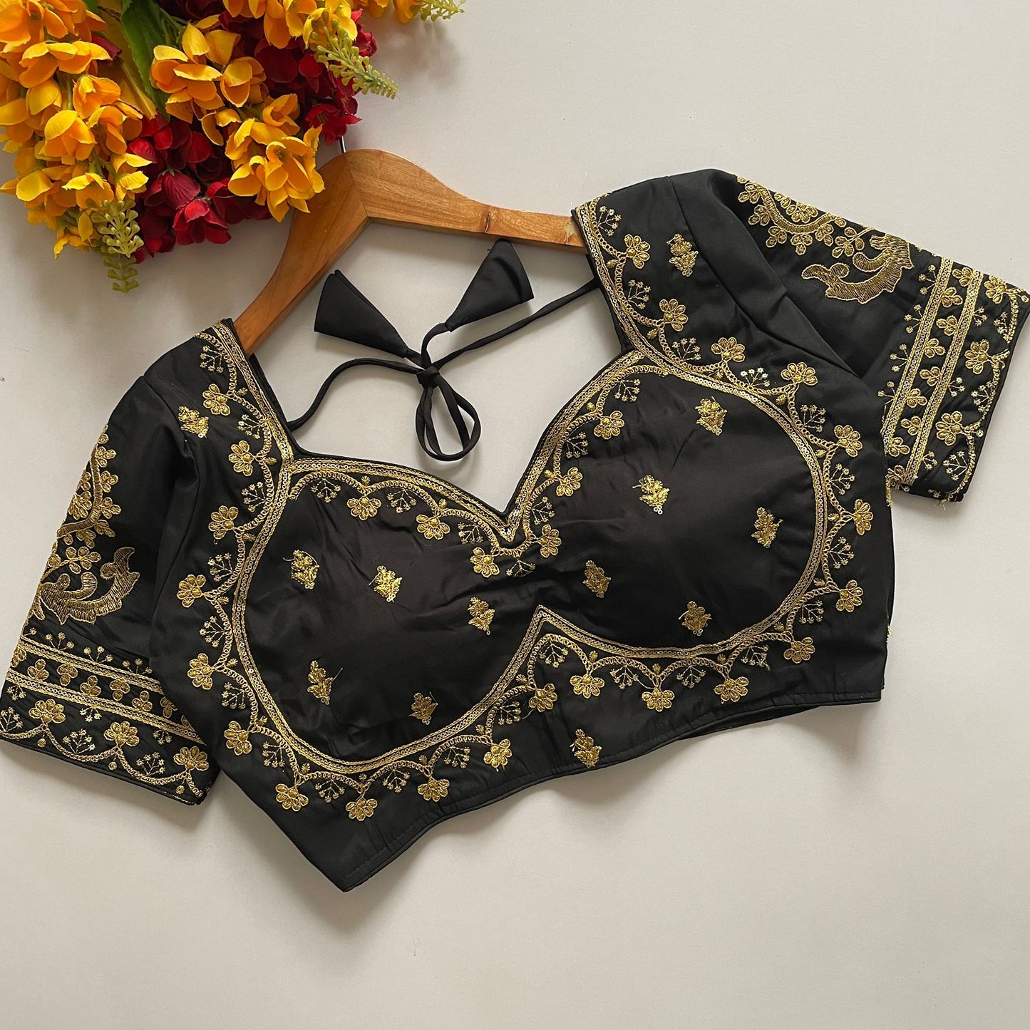 Heavy pure roman Silk ready made blouse