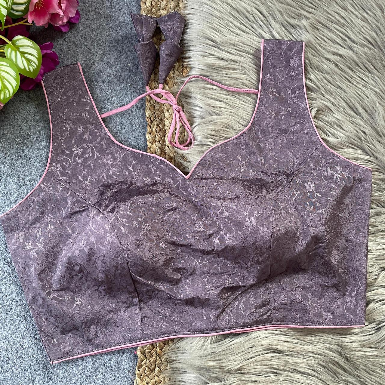 Chinon silk ready made blouse