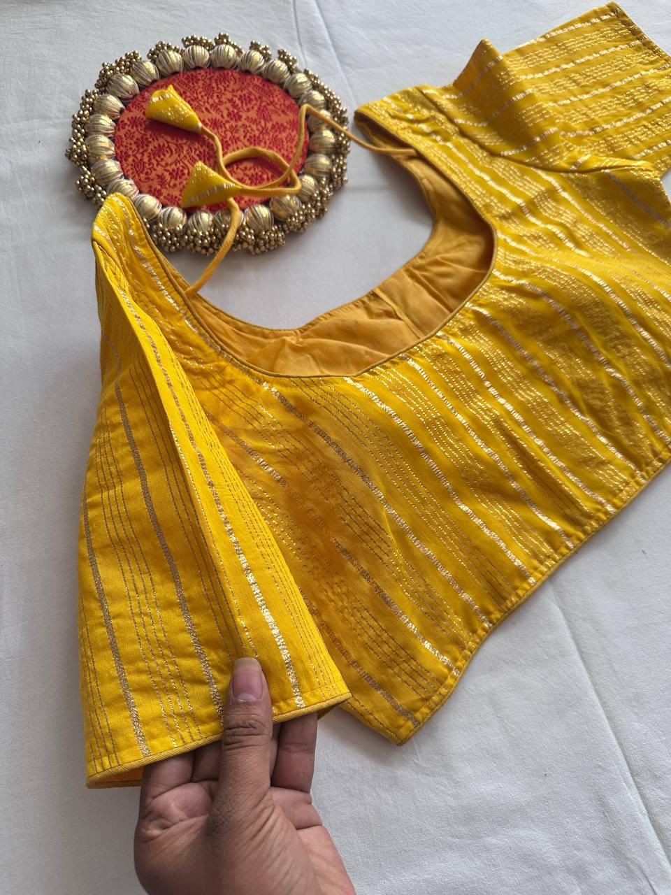 Pure dyeable cotton ready made blouse