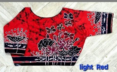 Pure silk batik boatneck ready made blouse