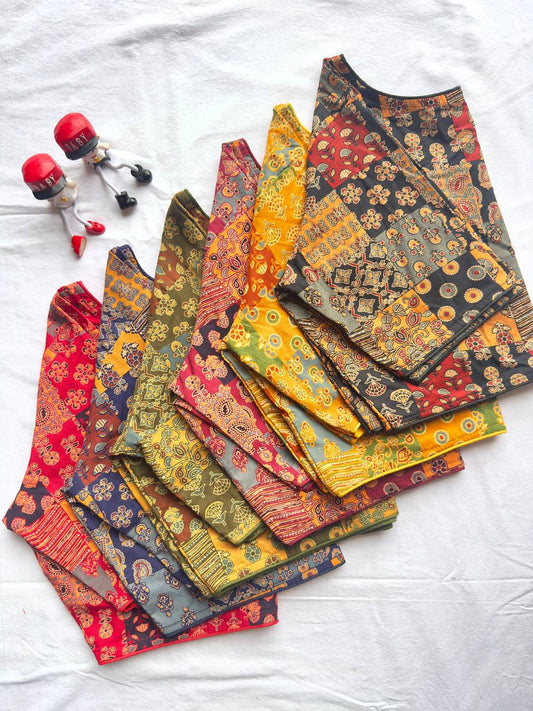 Pure Ajrakh HandBlock Cotton - Premium Readymade Blouse