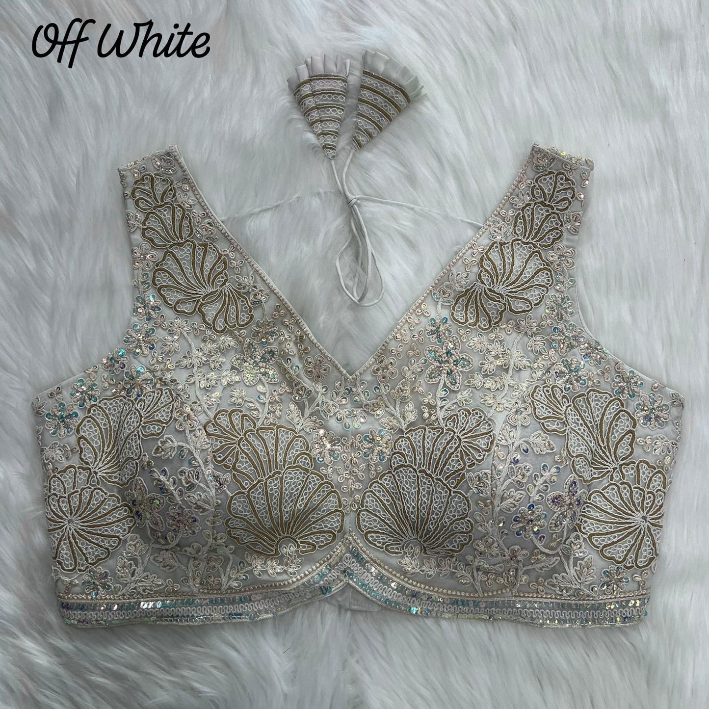 Heavy power net ready made blouse