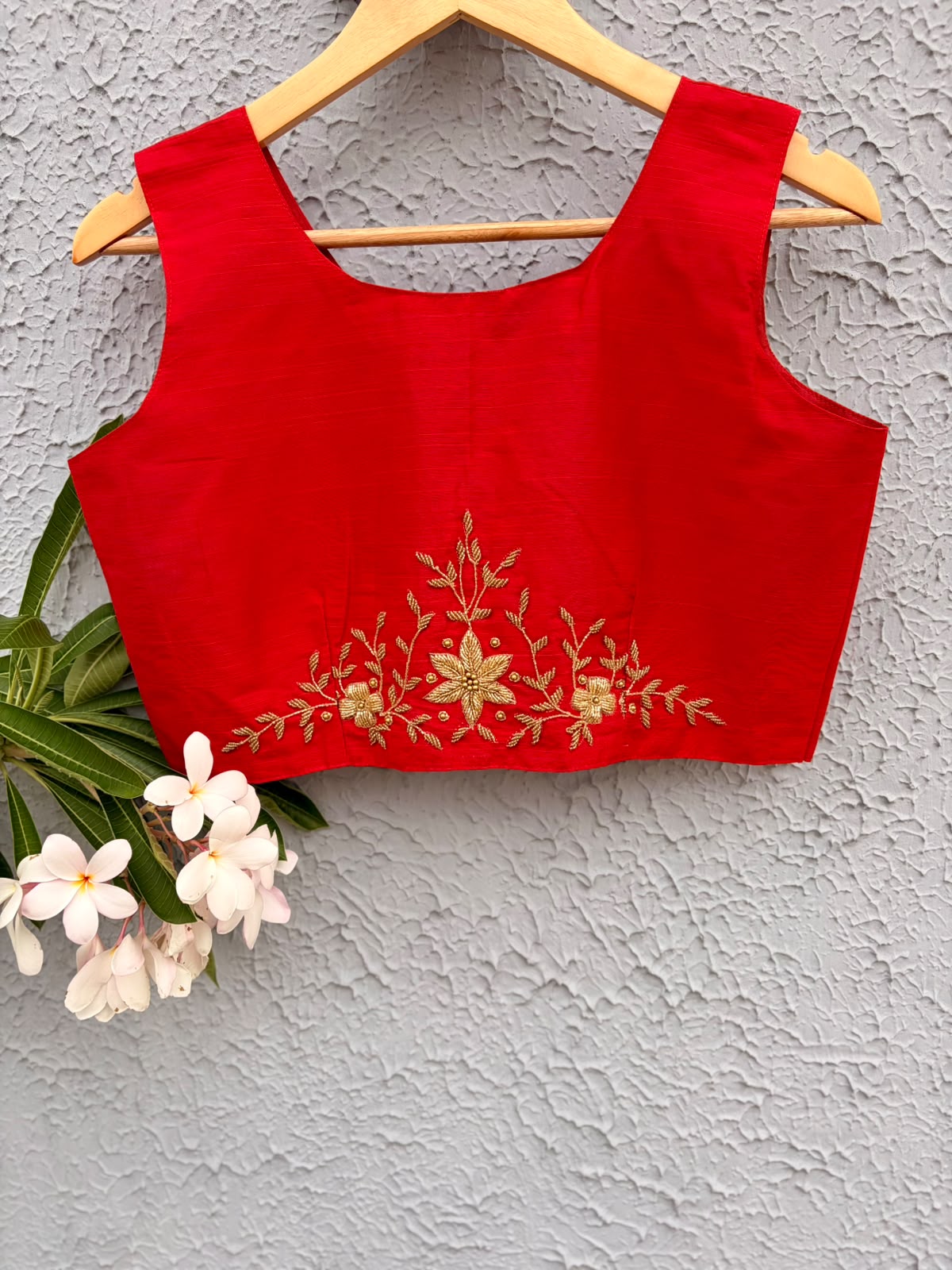 Silk hand work designer blouse