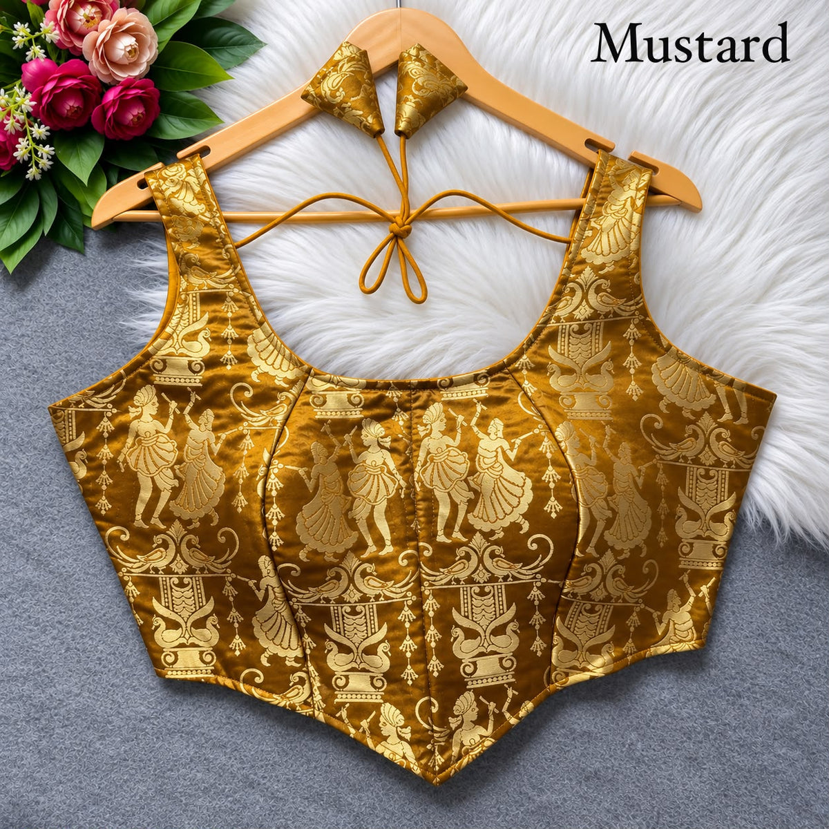 Heavy King Khab Banarasi With Tricot Fuising ready made blouse
