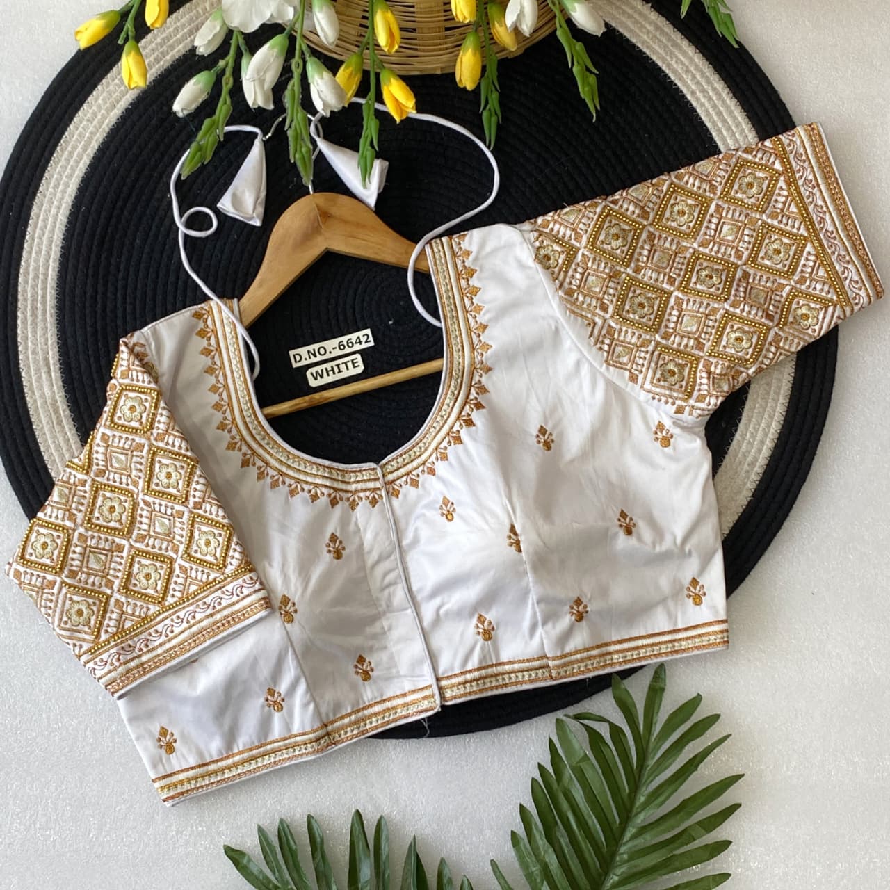 Silk Hand Work Fancy ready made blouse