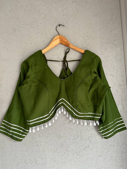 Pure Rayon Cotton ready made blouse