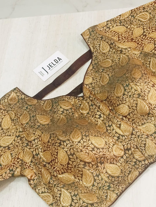 Banaras fabric ready made blouse
