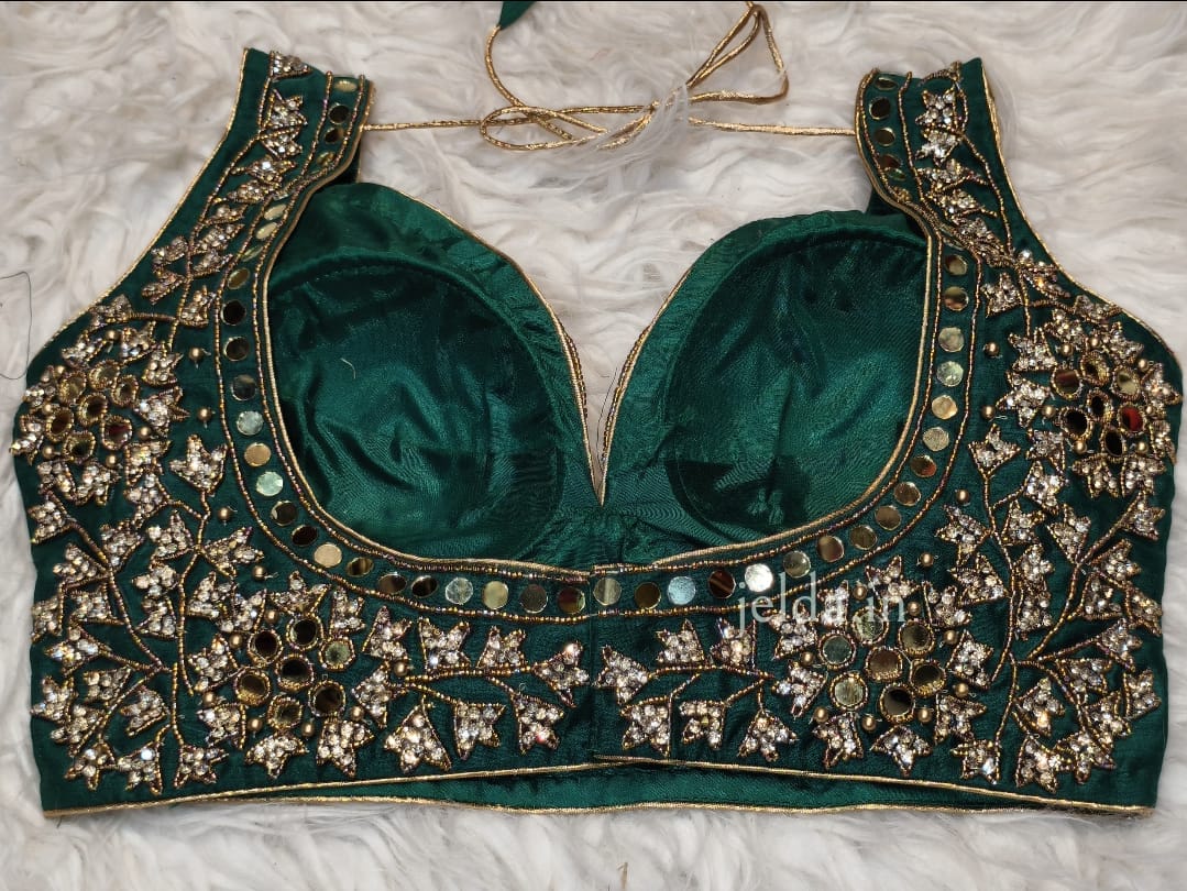 Zarkan real mirror handwork custom made blouse