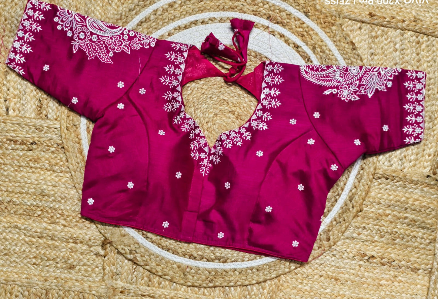 Vichitra silk ready made blouse