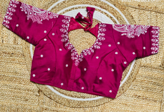 Vichitra silk ready made blouse