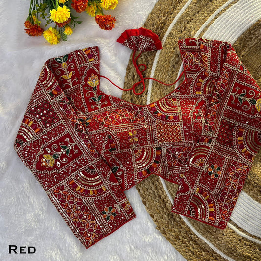 Heavy georgette full sleeve ready made blouse