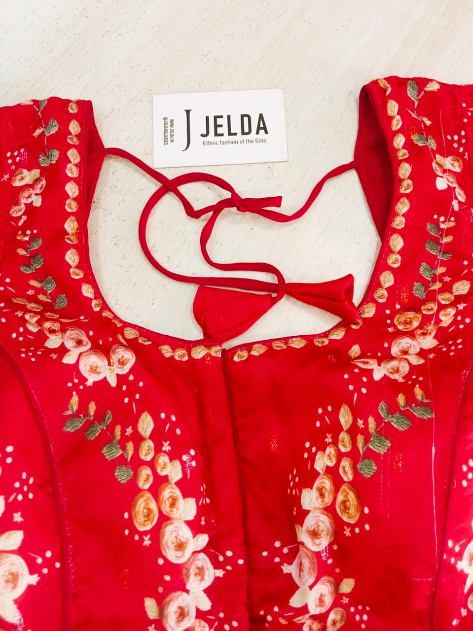 Printed work ready made blouse