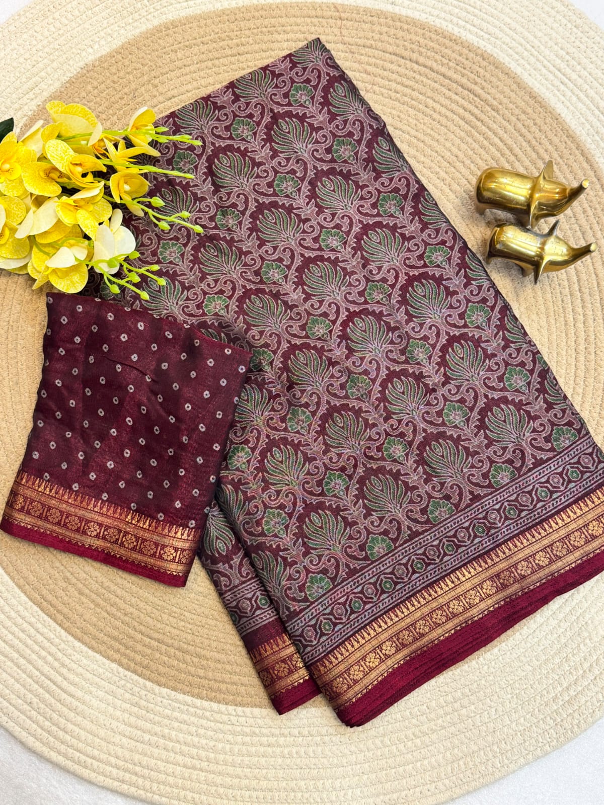 PURE BLACK MUL COTTON SAREE