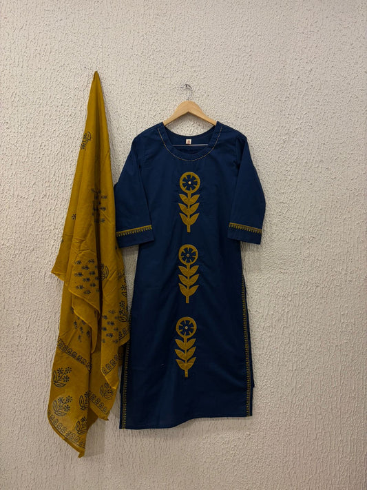 Cotton embroidery work salwar suit