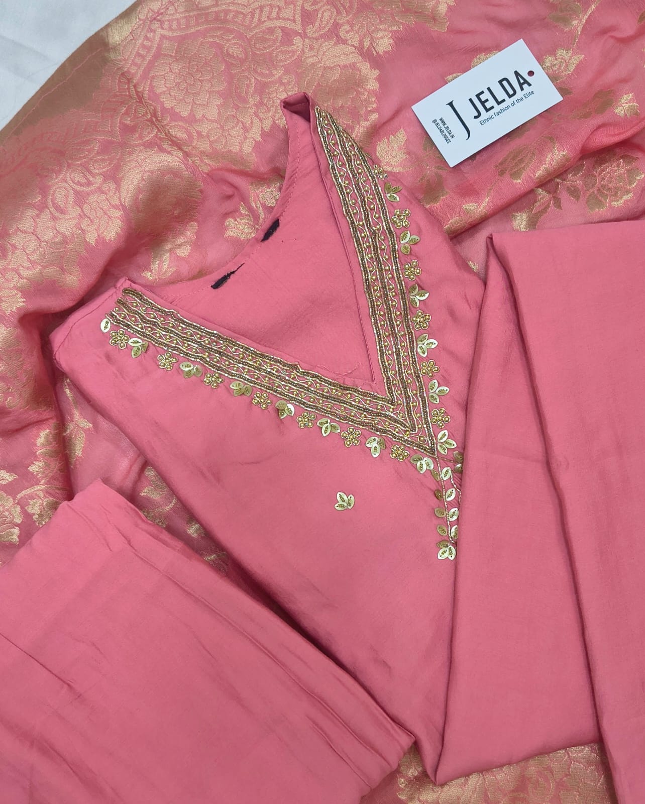 Zari work salwar suit