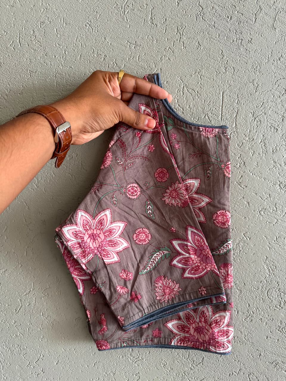 Pure Ajrakh Cotton ready made blouse