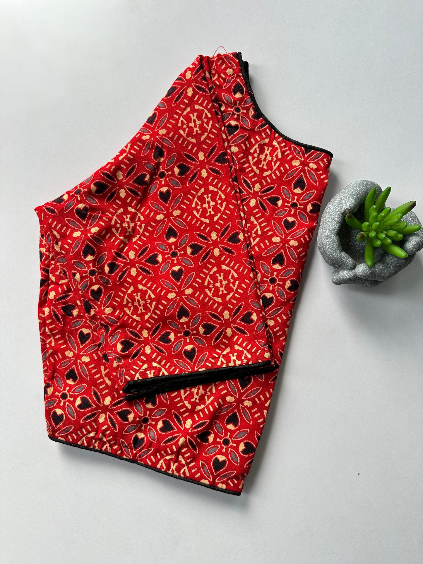 Presenting pure ajrakh handBlock/ikkat/indigo cotton ready made blouse