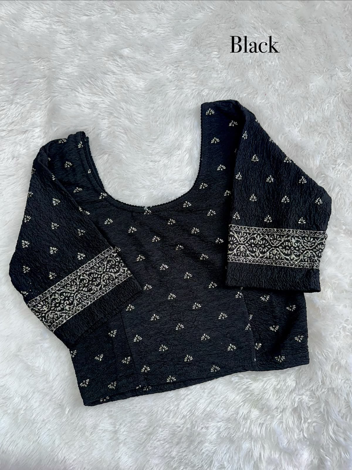 Crush Lycra stretchable ready made blouse