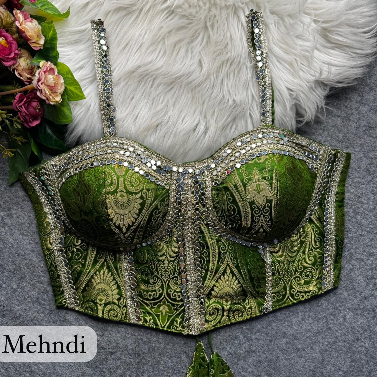 PARTYWEAR WESTERN STYLE CORSET READY MADE BLOUSE