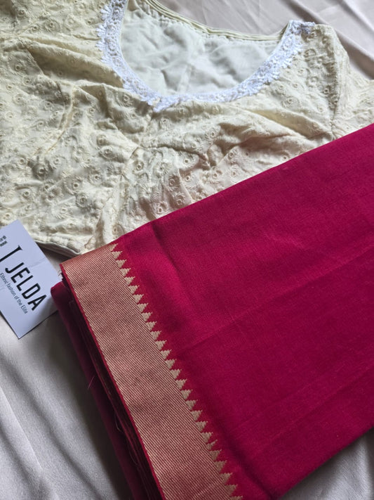Pure Mercedes Cotton Saree