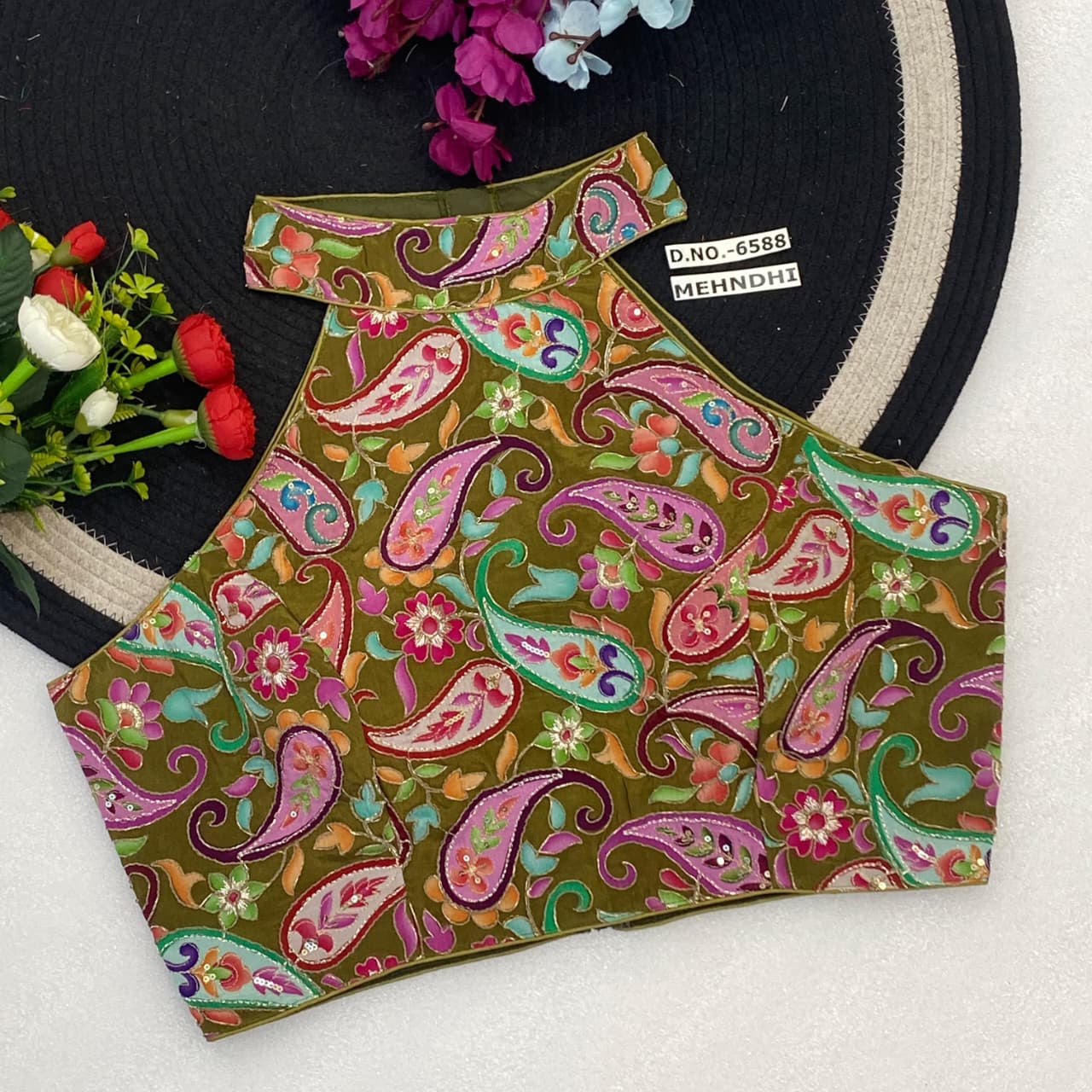 Crep viscose pojisan ready made blouse