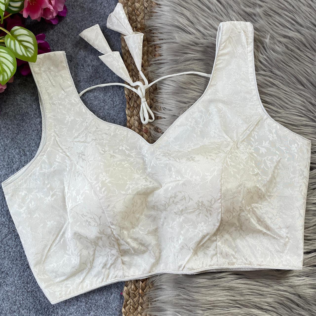 Chinon silk ready made blouse