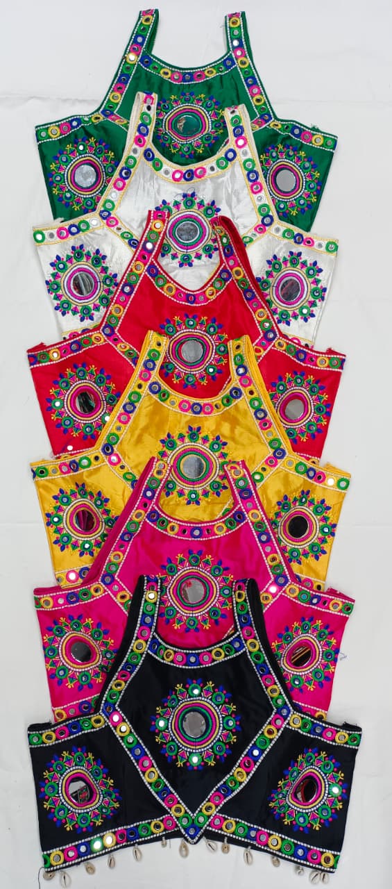 Heavy silk thread work sleeveless ready made blouse
