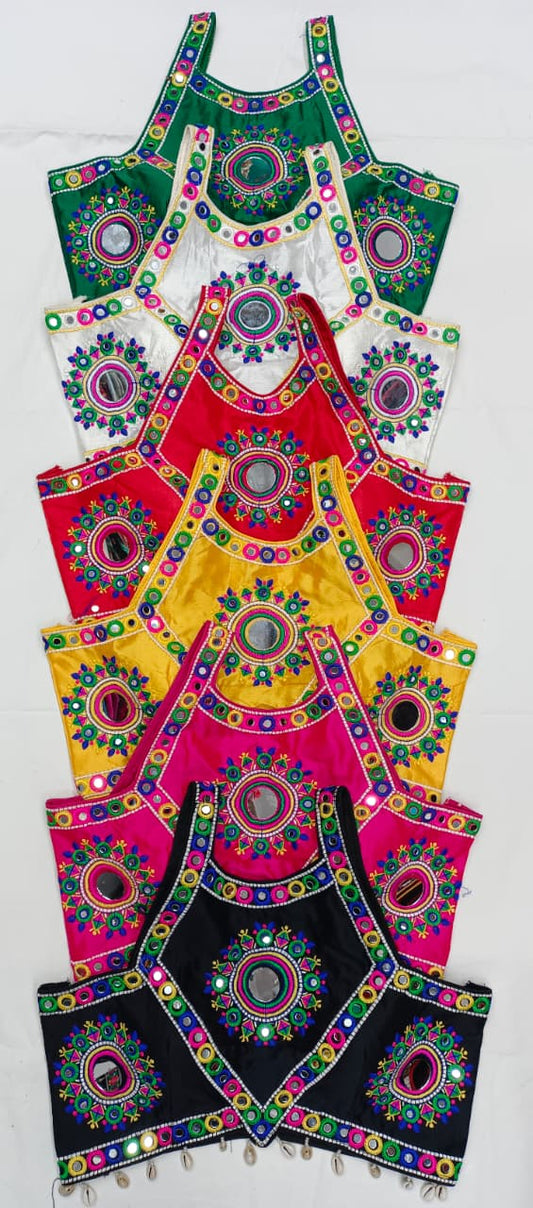 Heavy silk thread work sleeveless ready made blouse