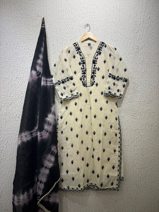 Cotton printed work salwar suit