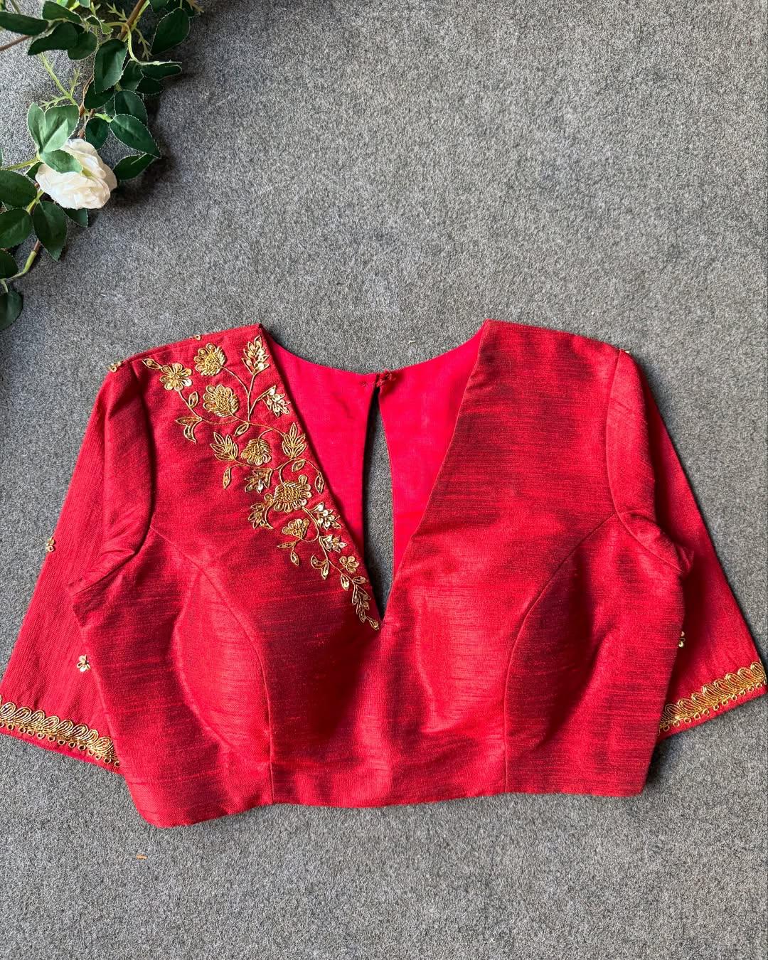 Beautiful handwork all over ready made blouses