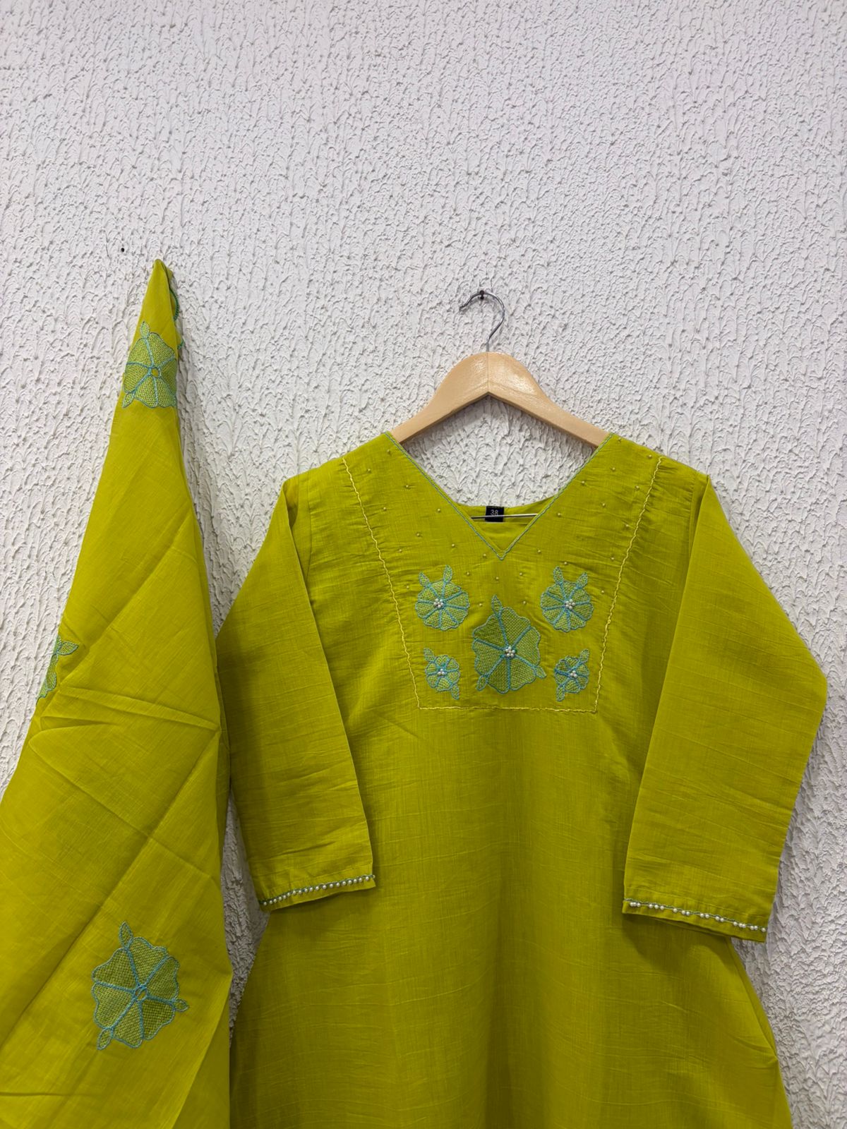 Cotton embroidery work salwar suit