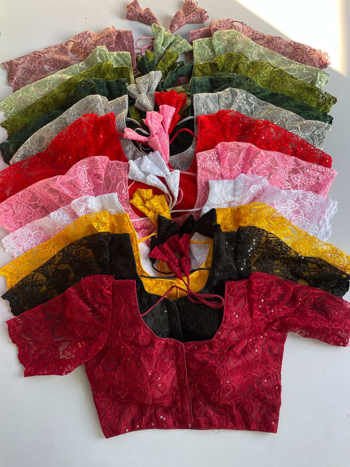Heavy embroidery with beautiful handwork ready made blouse