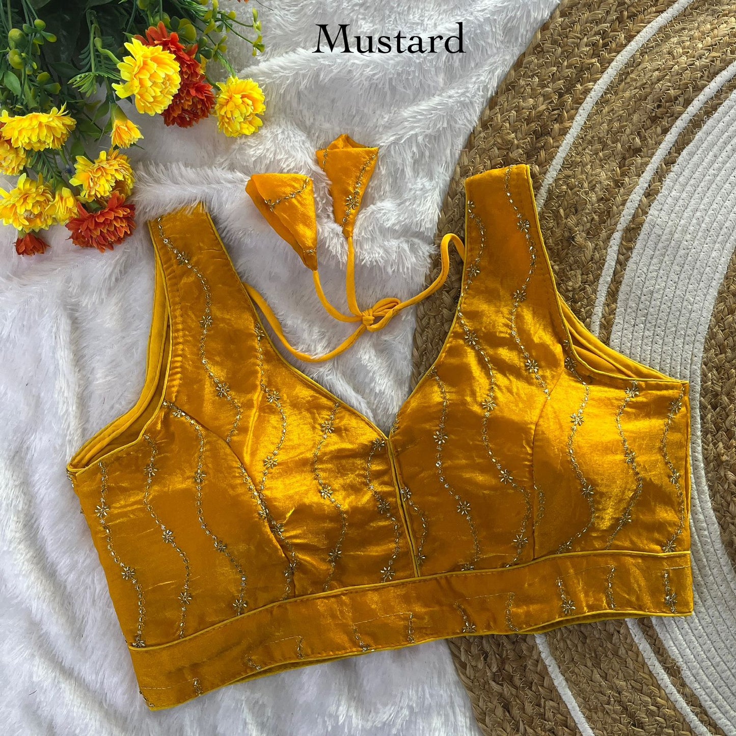 Fendy NC Sattin sleeveless ready made blouse