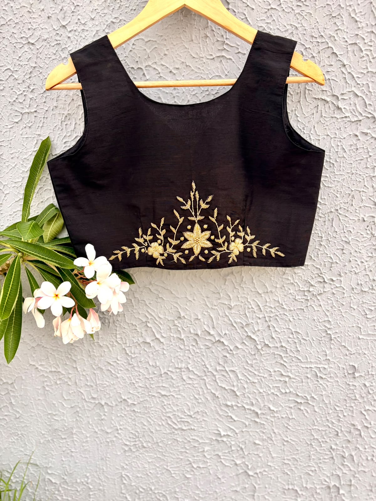 Silk hand work designer blouse