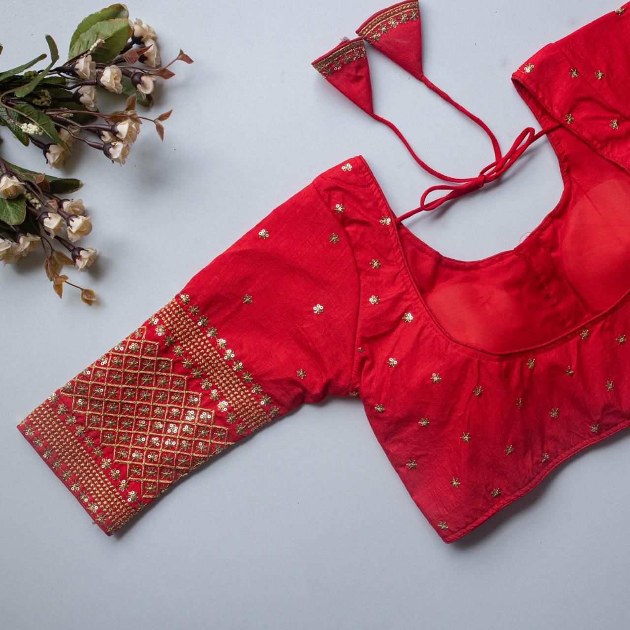 Vichitra silk ready made blouse