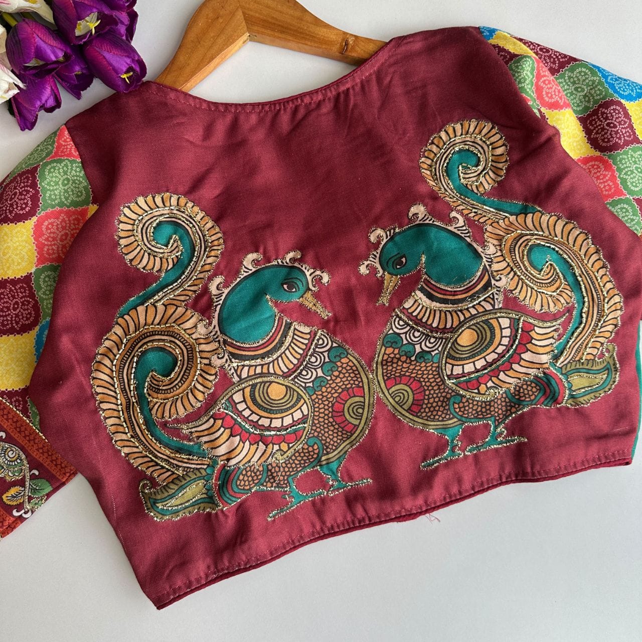 Pure Cotton Hand work ready made blouse