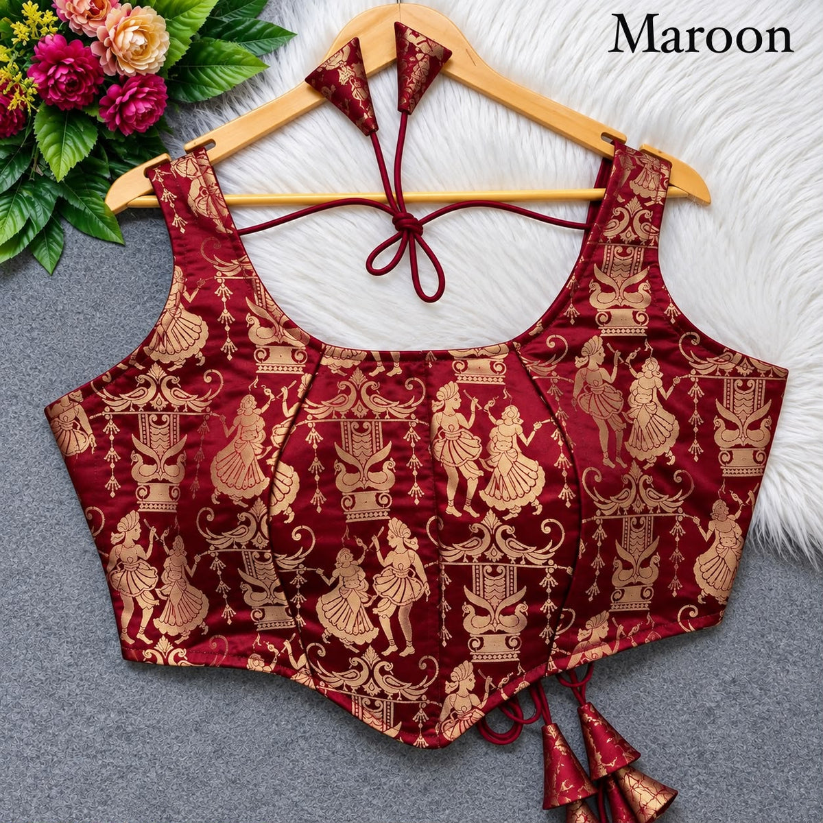 Heavy King Khab Banarasi With Tricot Fuising ready made blouse