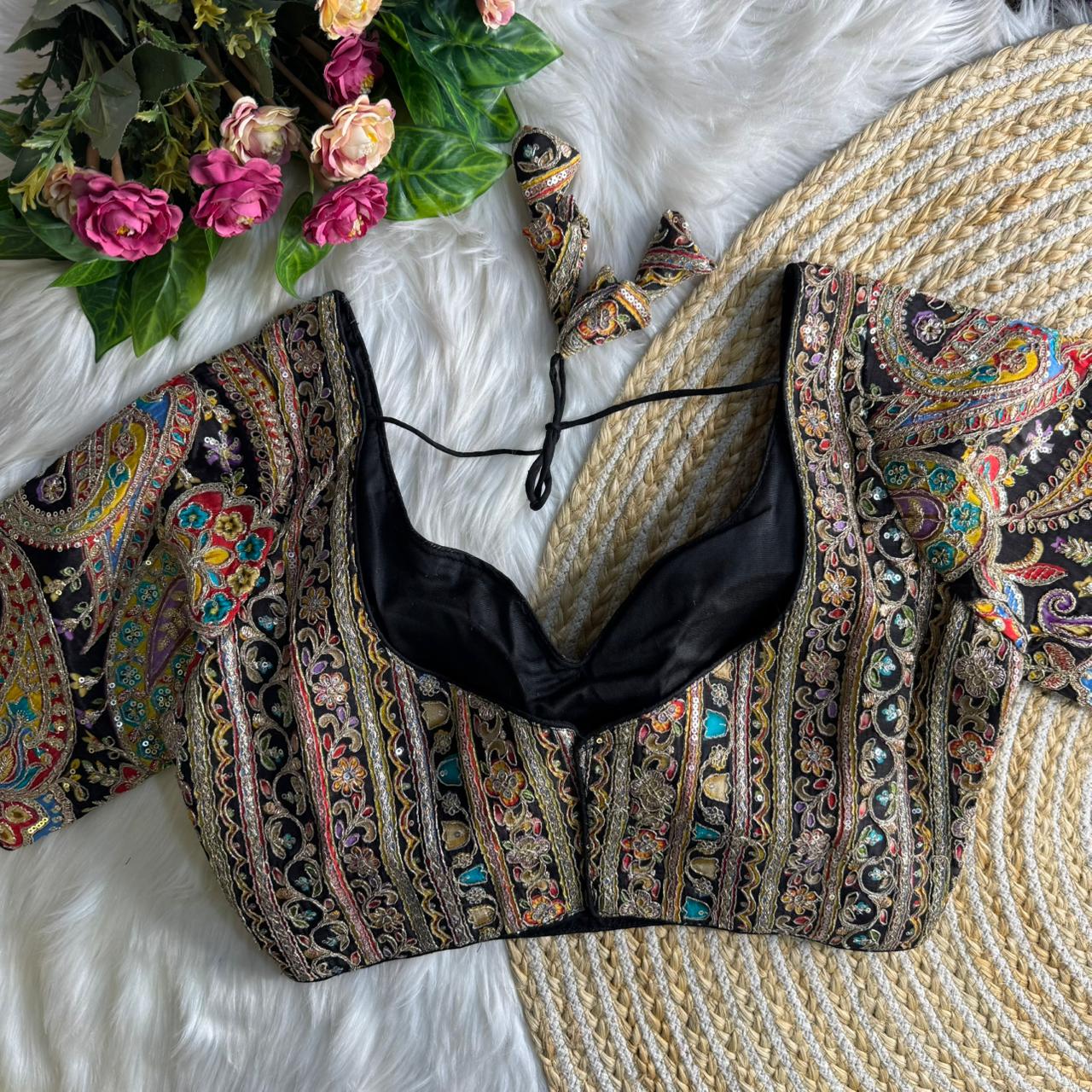 Heavy position work ready made blouse