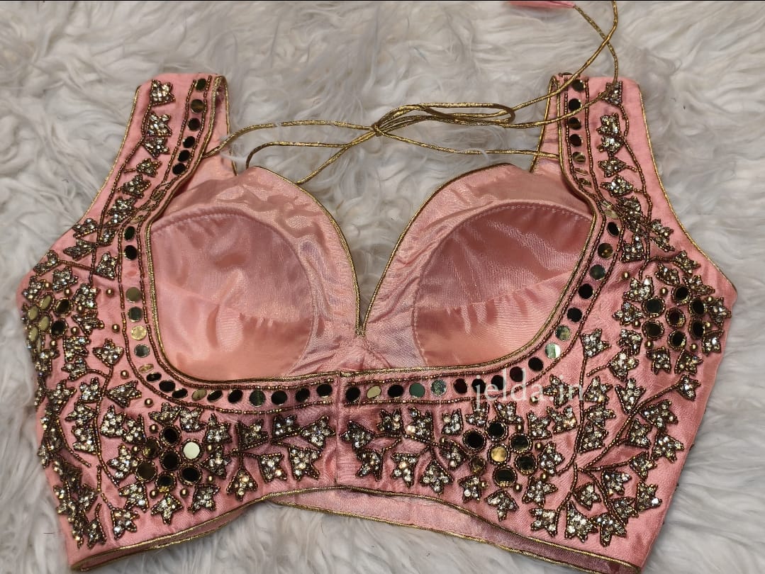 Zarkan real mirror handwork custom made blouse