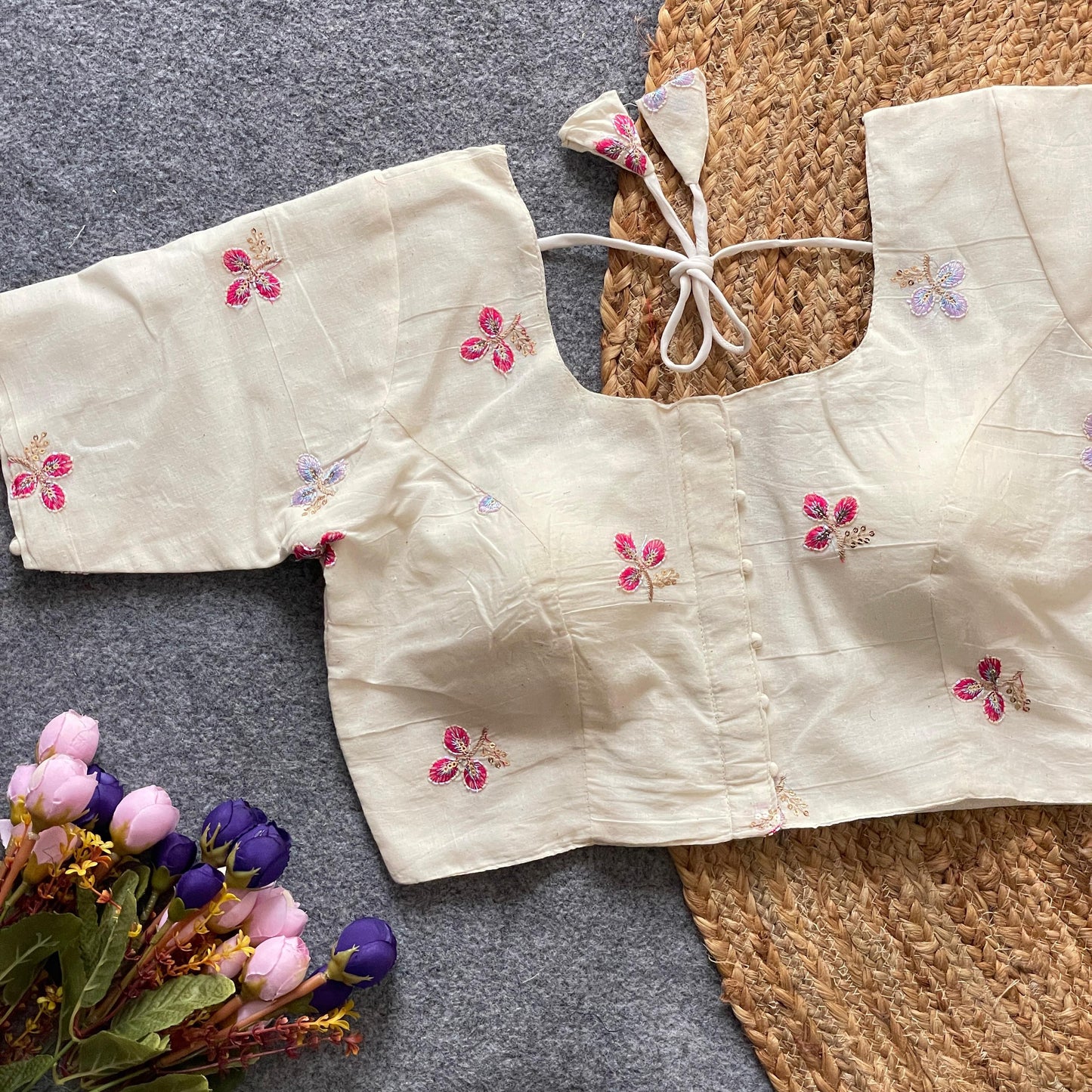 pure cotton ready made blouse