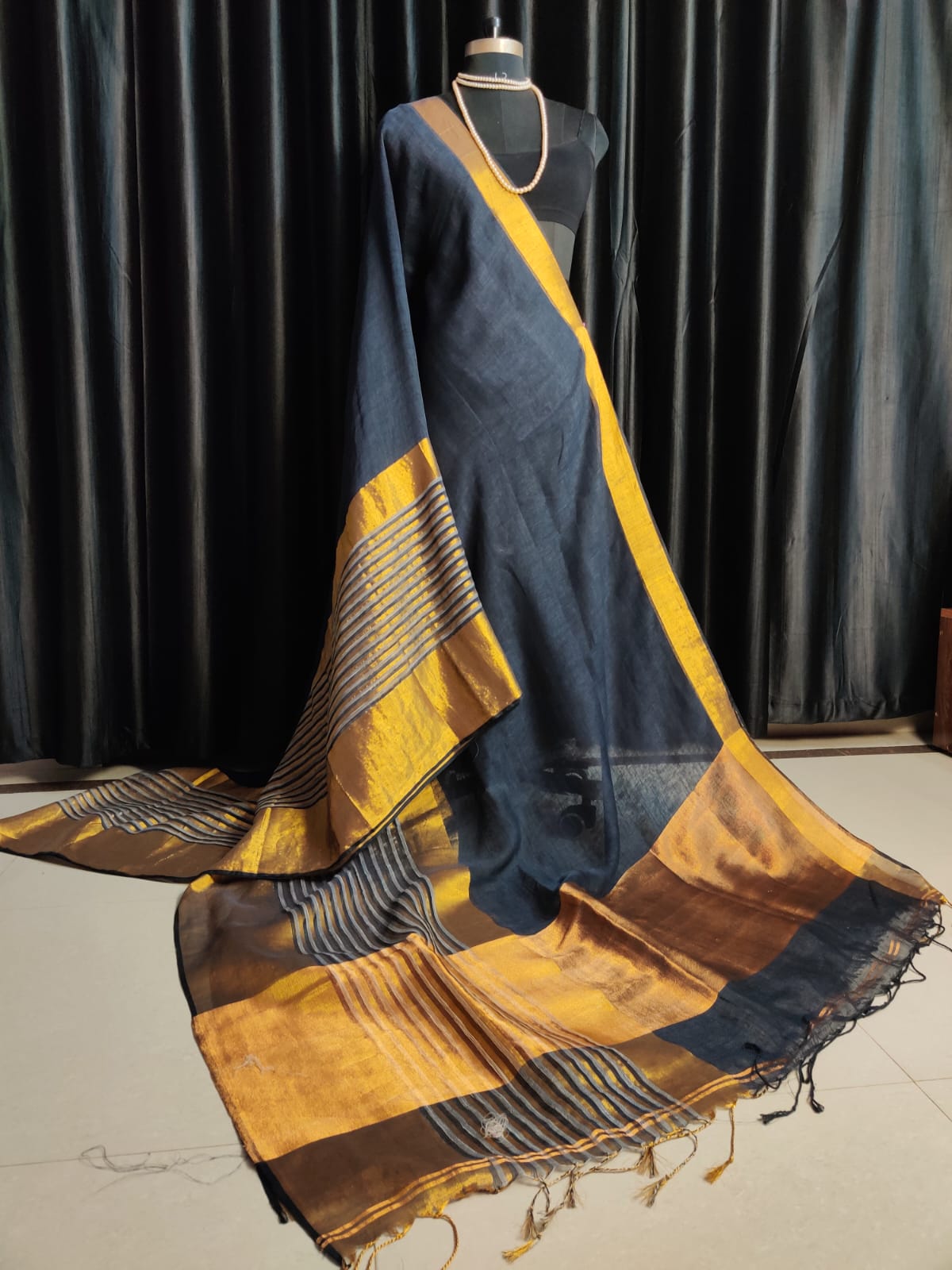 Pure linen by linen saree