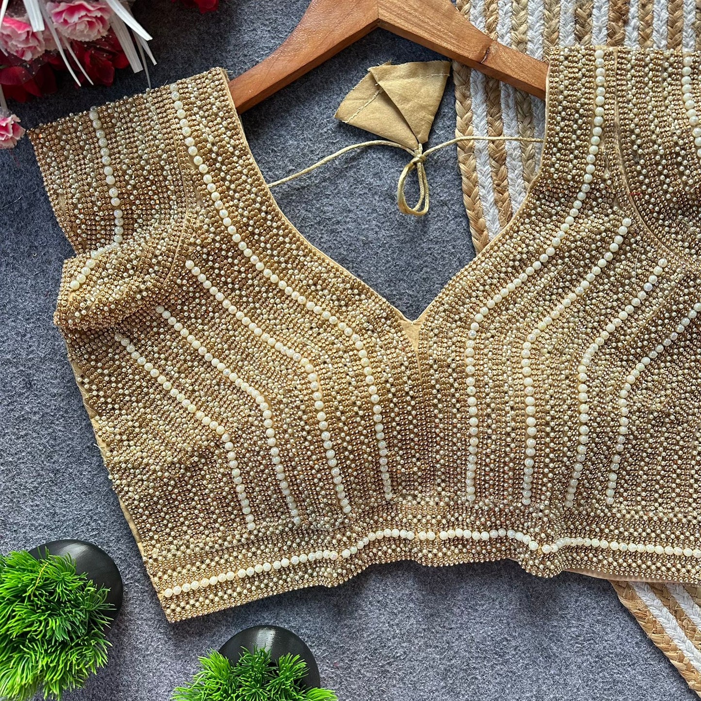 Pure handwork ready made blouse