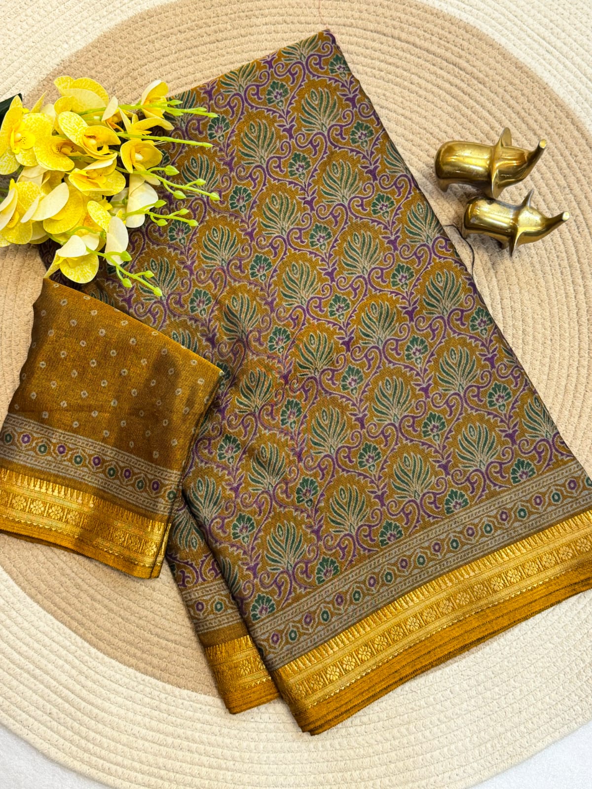 PURE BLACK MUL COTTON SAREE