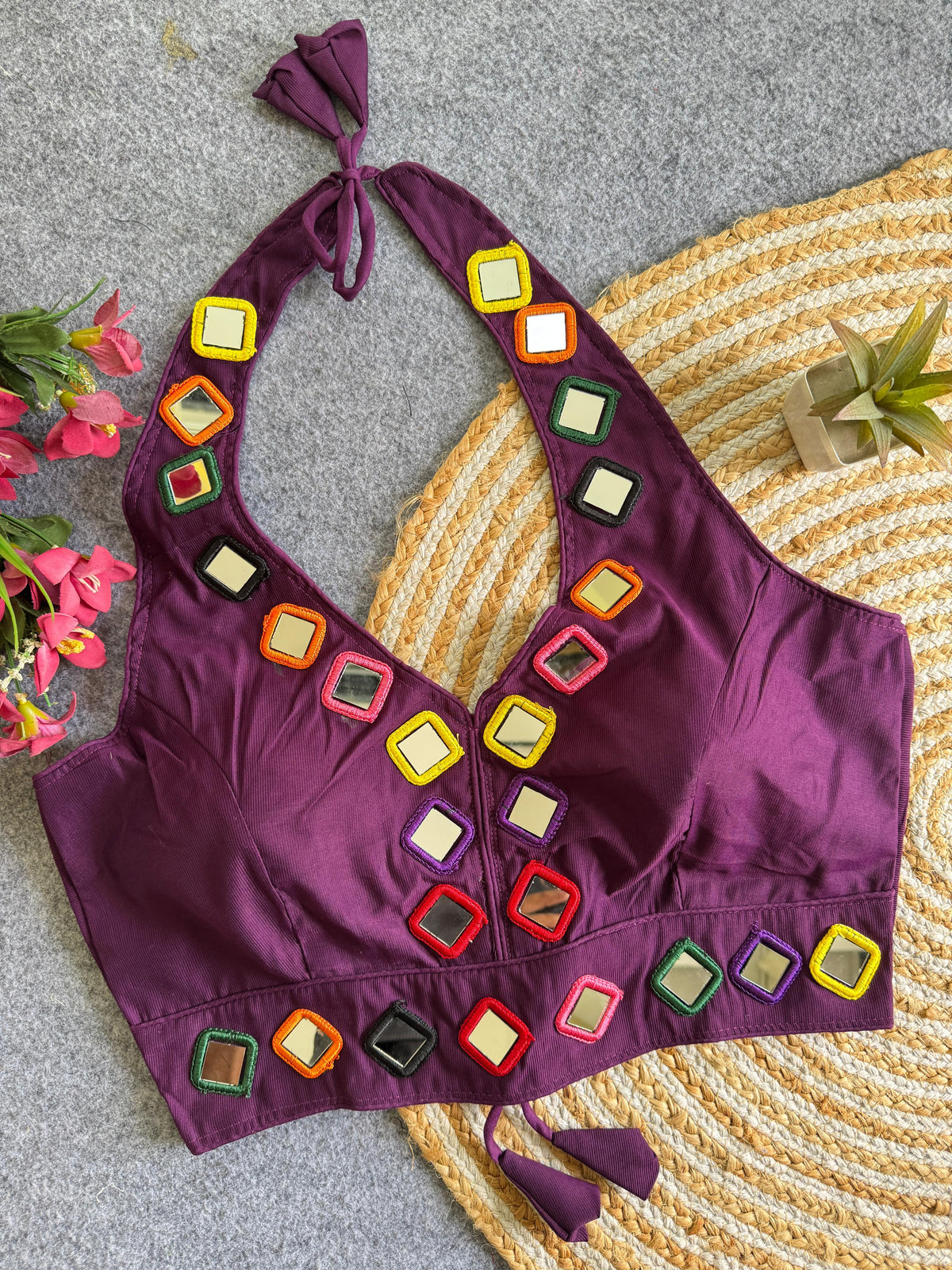 Satin silk ready made blouse