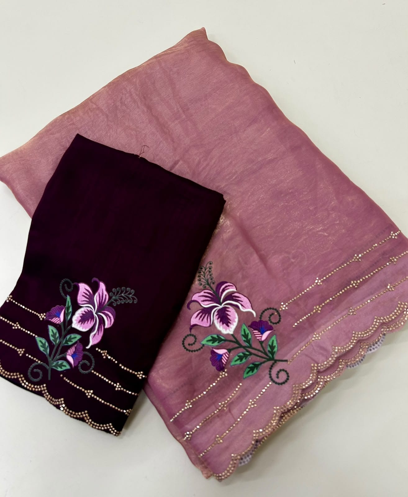 Partywear Crunchy fabric saree