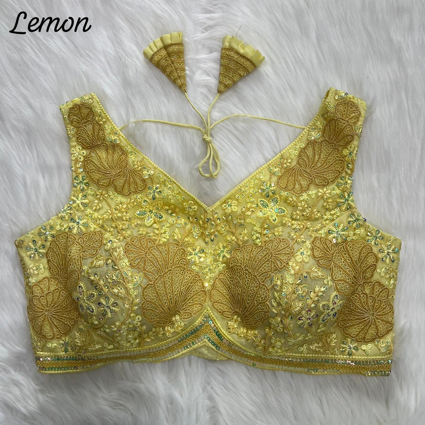 Heavy power net ready made blouse