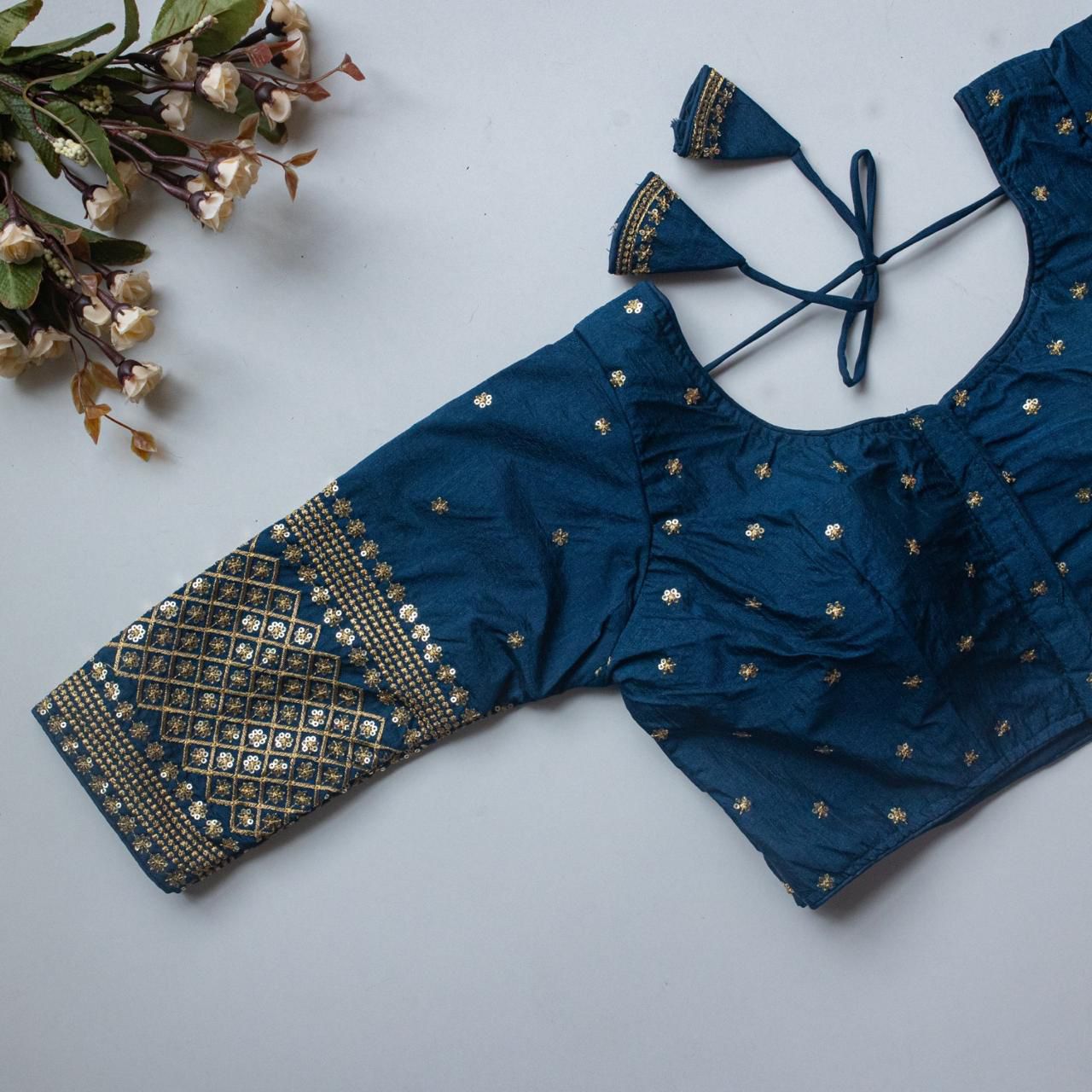 Vichitra silk ready made blouse