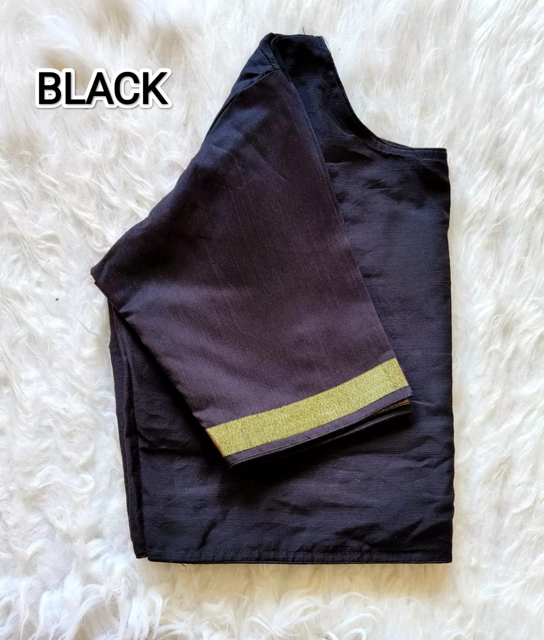 Ghicha silk boatneck ready made blouse