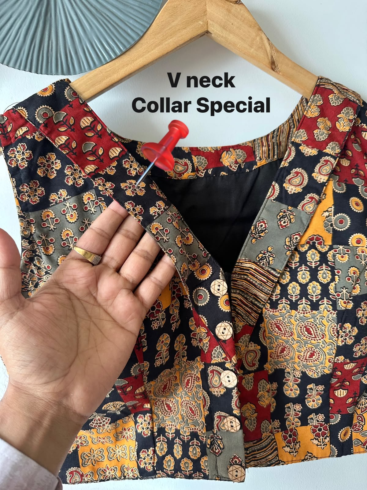 60-60 Cotton Handblock Handicrafts ready made blouse